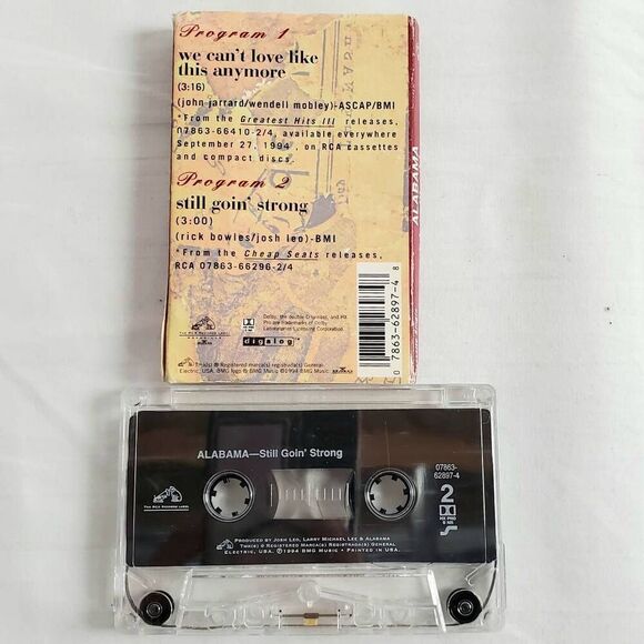 Alabama – We Can’t Love Like This Anymore Cassette Single (1994) - Picture 2 of 3